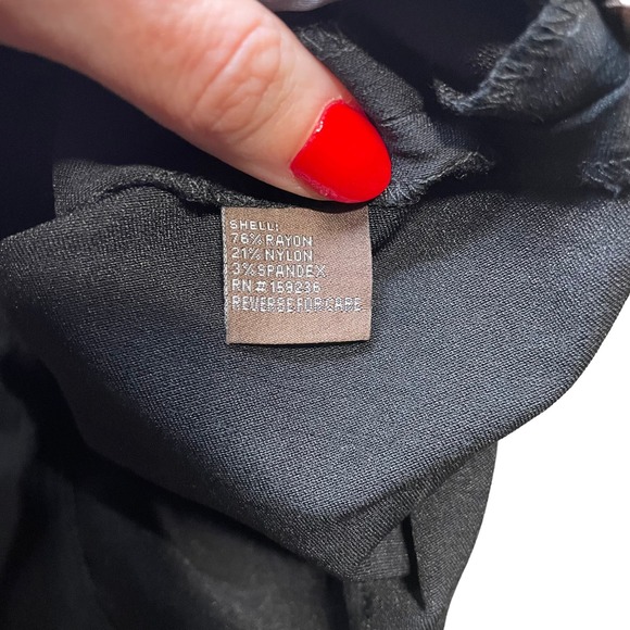 J. McLaughlin Womens Dress Pants Black Straight Leg 14 Stretchy Tailored Classic - Picture 7 of 10